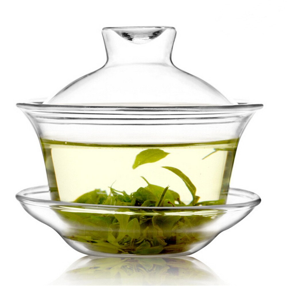 Mozentea Gaiwan Tea Set, 150ml Glass, Traditional Chinese Kung Fu Ceremony