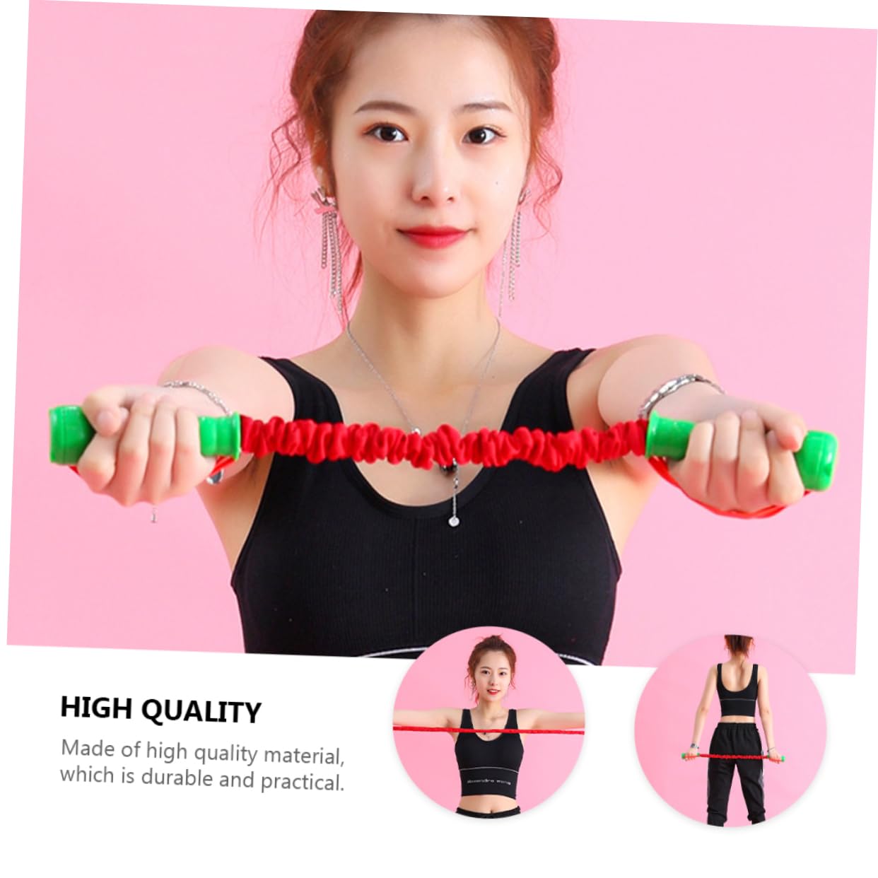 ifundom Attrezzatura Per Allenamento Con Resistenza Flessibile Per Donne Attrezzatura Per Palestra Attrezzatura Per Ginnastica Domestica Attrezzo Per Tirare Le Braccia Cinghia Per