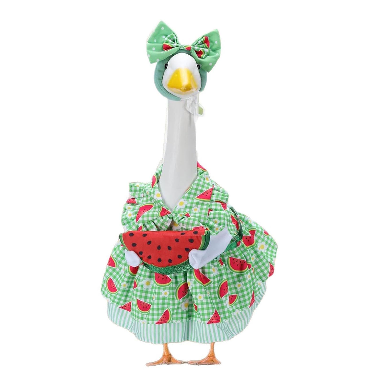 APGLSXY Eye Catching Colorful Watermelon Geese Outfit for Garden Party Decoration Statue Cover Porch Geese Outfits Waterfowl Outfit for Statue
