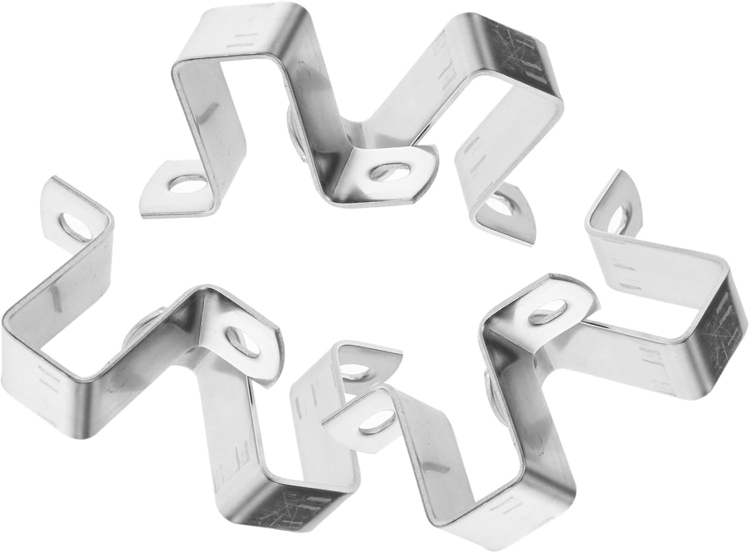 6pcs u Bracket Pipe Strap Heavy Duty Stainless Steel Tube Clamps for Woodworking