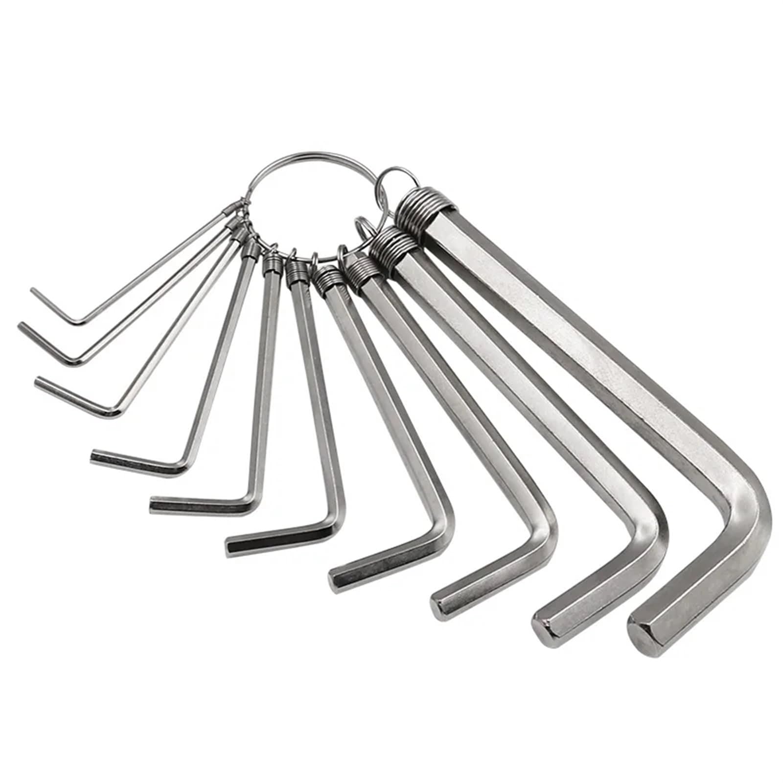 Hnulgvi 10Pcs Type Hexagonal Spanner With Flat Head Hex Key Wrench Metal Metric Allen Spanner Set Hexagonal Screwdriver Hand Tools(10Pcs)
