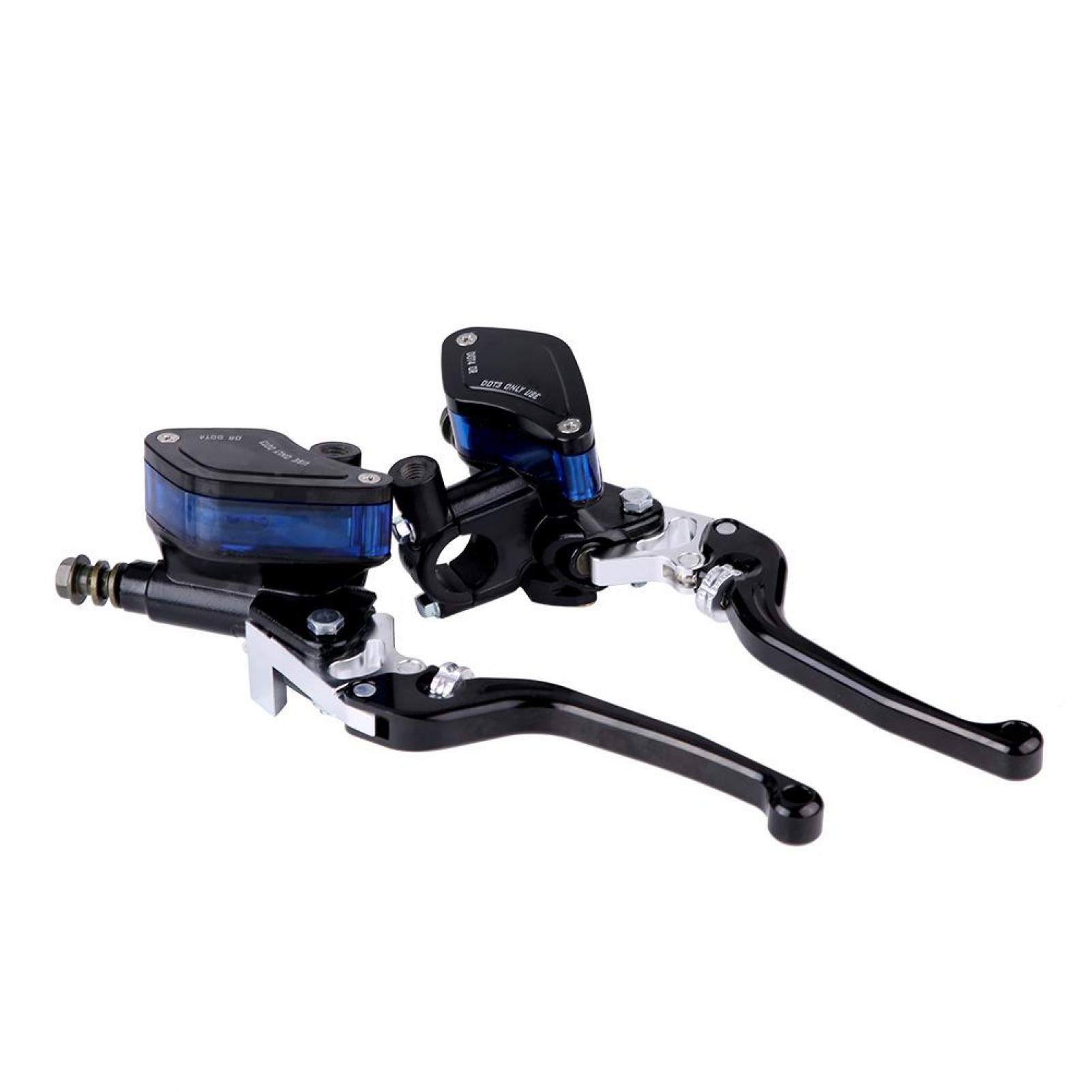 Pompe de frein hydraulique Suuonee, paire de 22mm CNC moto universelle pompe de frein hydraulique embrayage levier de maître-cylindre réglable[Noir]