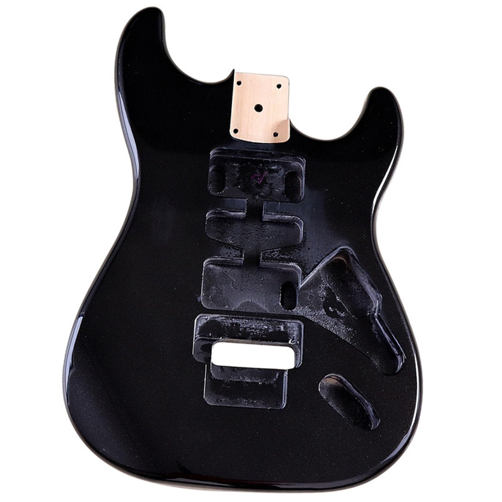Unfinished Guitar Body Black Double Crank Electric Guitar Body Modification DIY Accessories