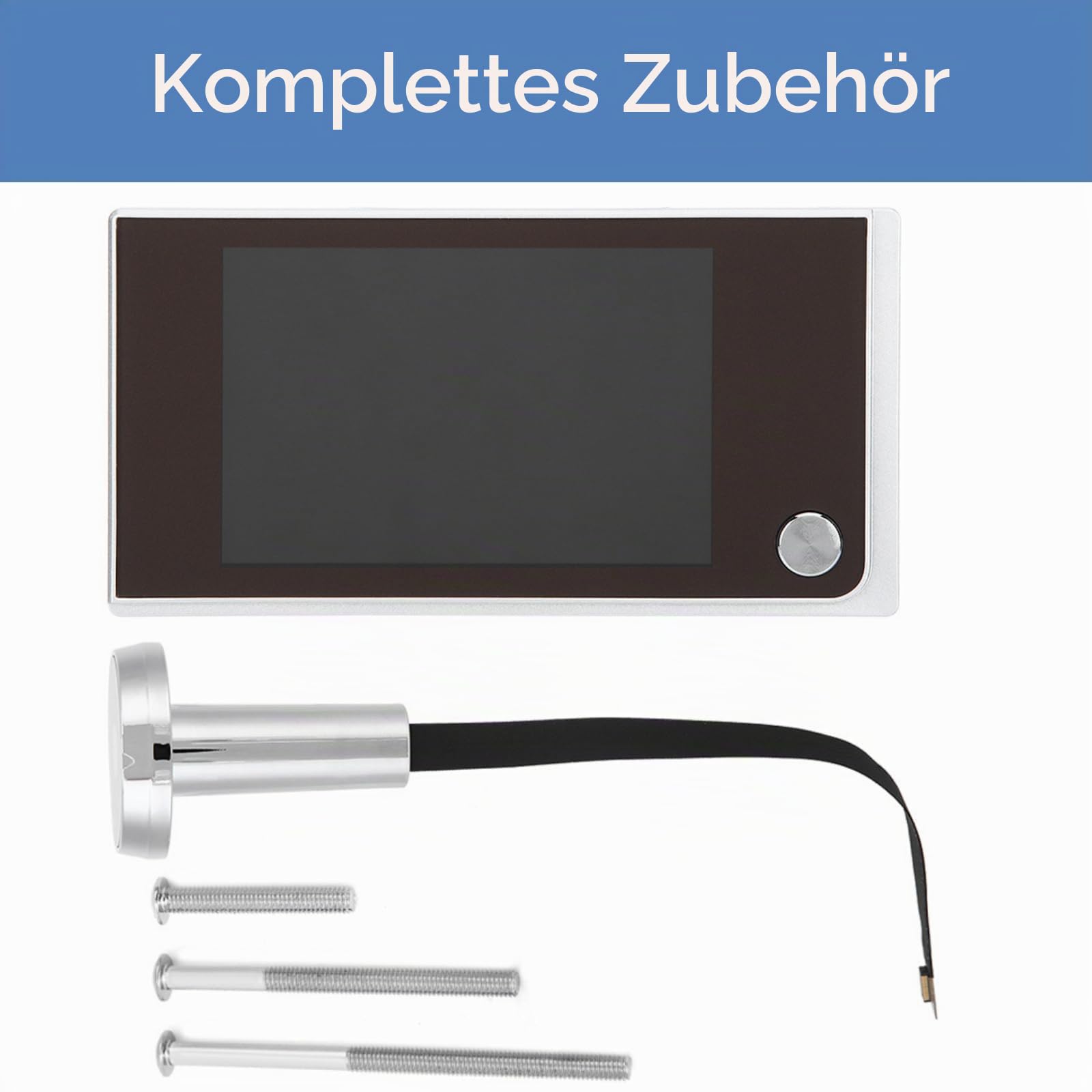 Digitaler Türspion Kamera - 3,5 Zoll LCD Drahtlose Video Türkamera mit 120° Weitwinkel, Einfache 3-Min-Installation, Batteriebetrieben für Haustür Sicherheit (14-28mm Loch, 40-100mm Türdicke)