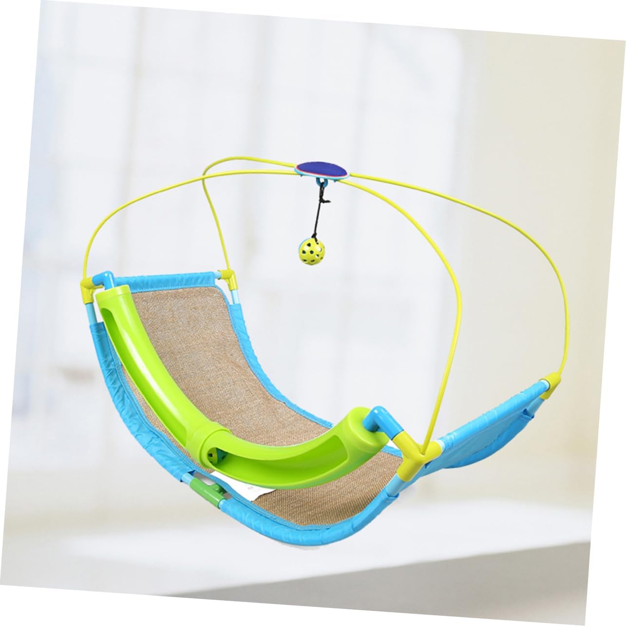 Cat Hammock Bed with Small Bell Stylish Hanging Cat Bed Cushion for Indoor Outdoor Use for Cats Who Love Elevated Spaces Easy to Install for Kittens and Adult