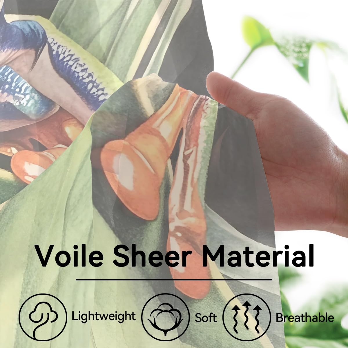 Opalaughs Forest Tree Frog Sheer Curtains 84