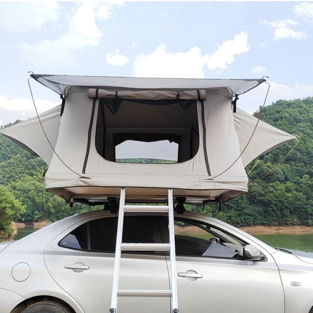 HYQHYX Tente Voiture 00 Tente de Toit de Voiture, Tente de Toit de Camping Camion SUV avec échelle, Grand Espace extérieur imperméable et Respirant