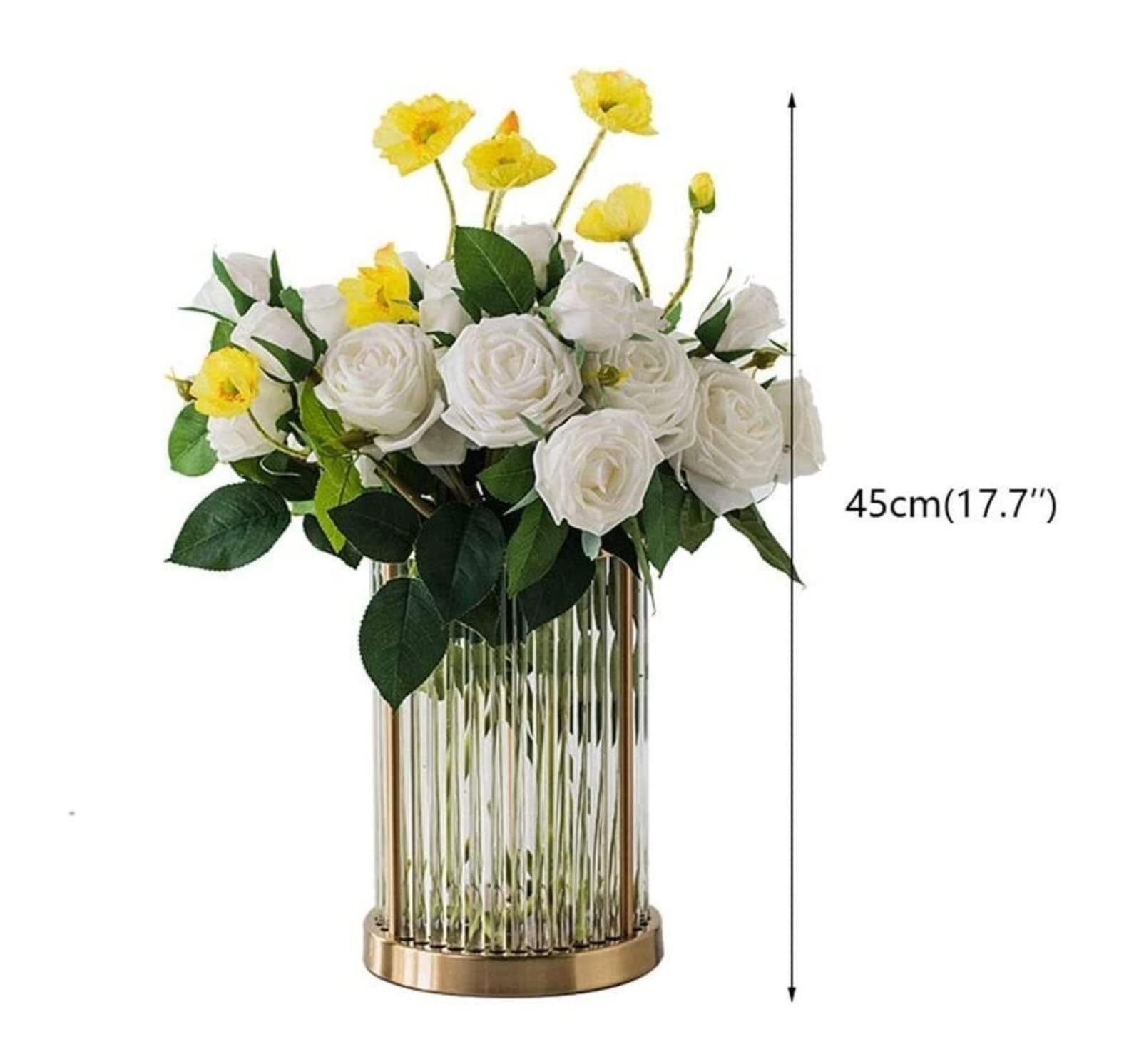 Künstliche Blumen Wunderschön Künstliche Blumen Real Touch Bouquet Vase Set Für Zuhause Hochzeitsdekorationen Künstliche Blumen wie Echt (Color : B, Size : As Shown)