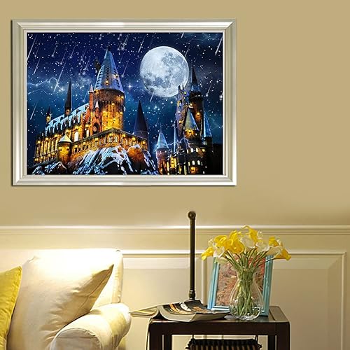 Miniatura 7 de KTHOFCY Kits de pintura de diamantes 5D para adultos y niños, cielo estrellado bordado de punto de cruz, pinturas de diamantes de imitación de