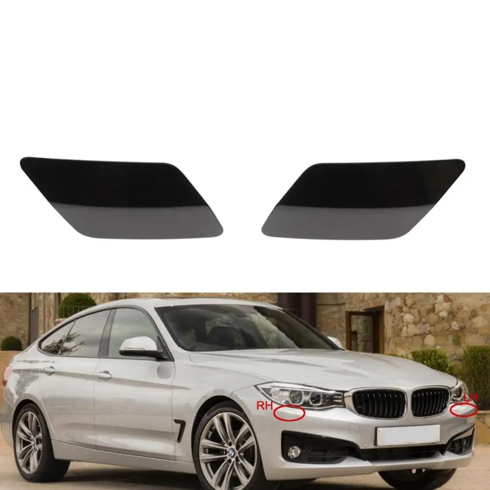 Tappo Lavafari Anteriore Per BMW X4 F26 2014-2018 | Coppia Copriugelli In ABS, 51117338567