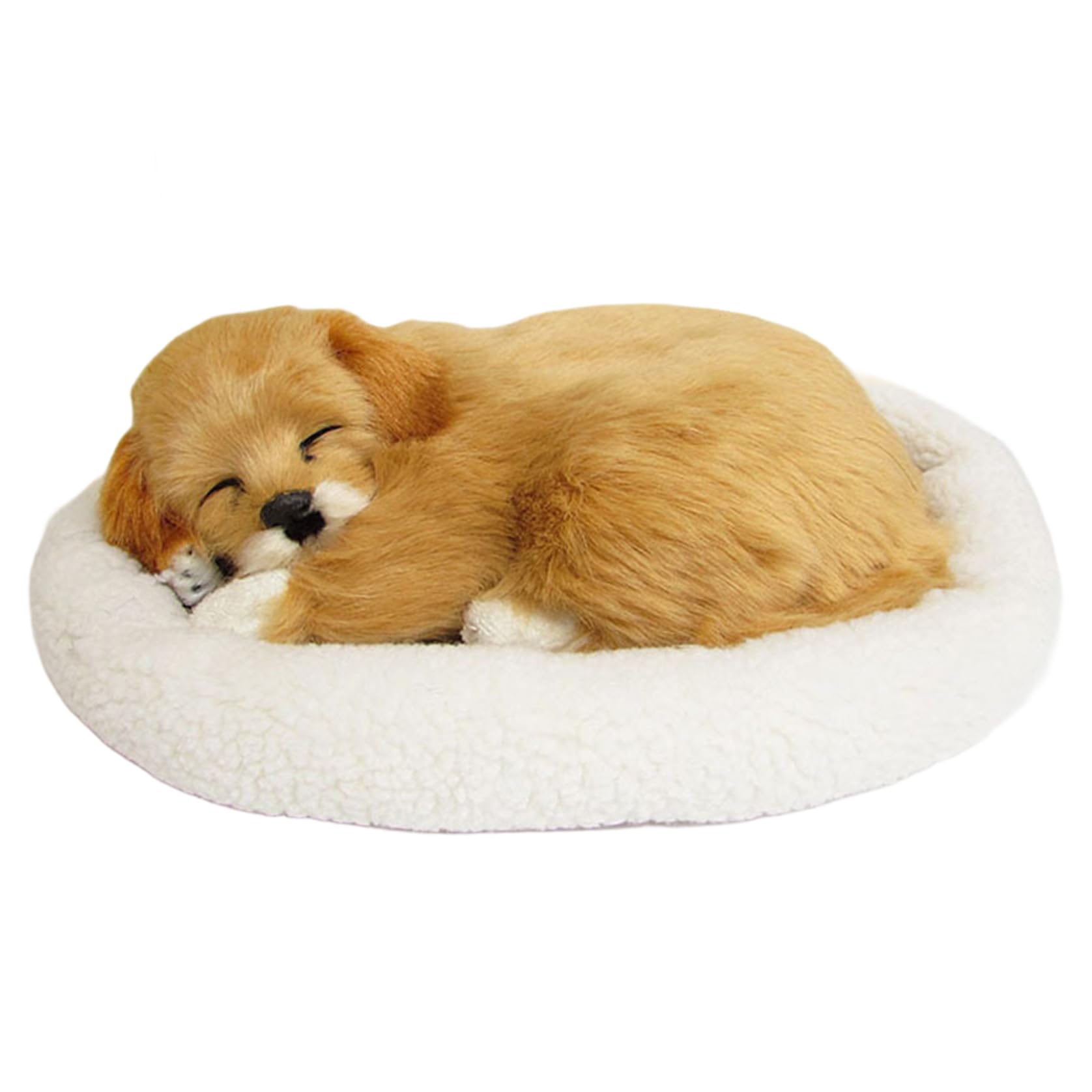 Jouet réaliste pour Chien endormi, Animal en Peluche Respirant avec Tapis, Peluche Moelleuse, Style 1