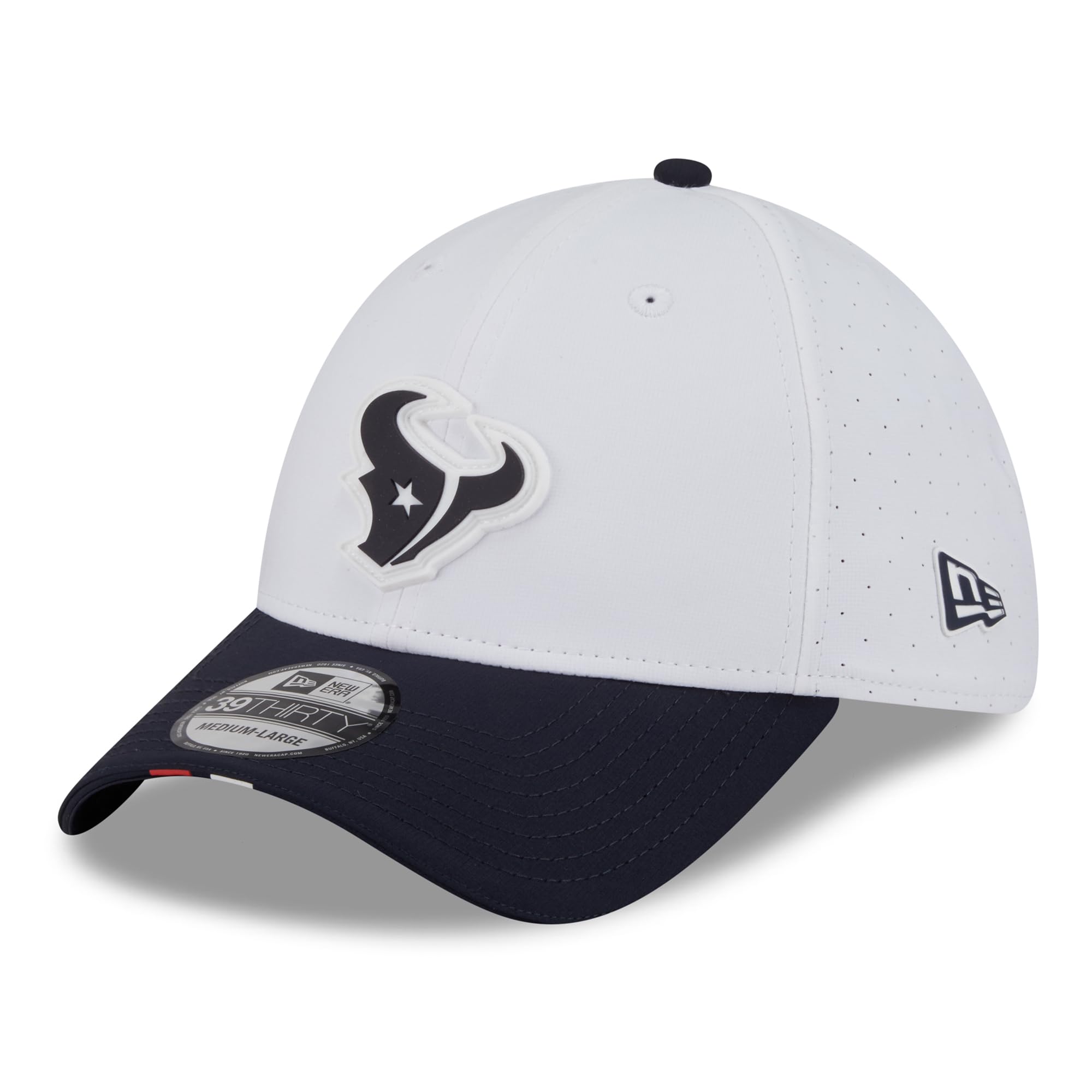 New Era 39Thirty NFL Texans CapEra Women/Men - Full-Fitted Cap Baseball Curved Brim Closed Back, with Peak All-Season Spring Summer Autumn Winter - M/L (57-59 cm) Navy