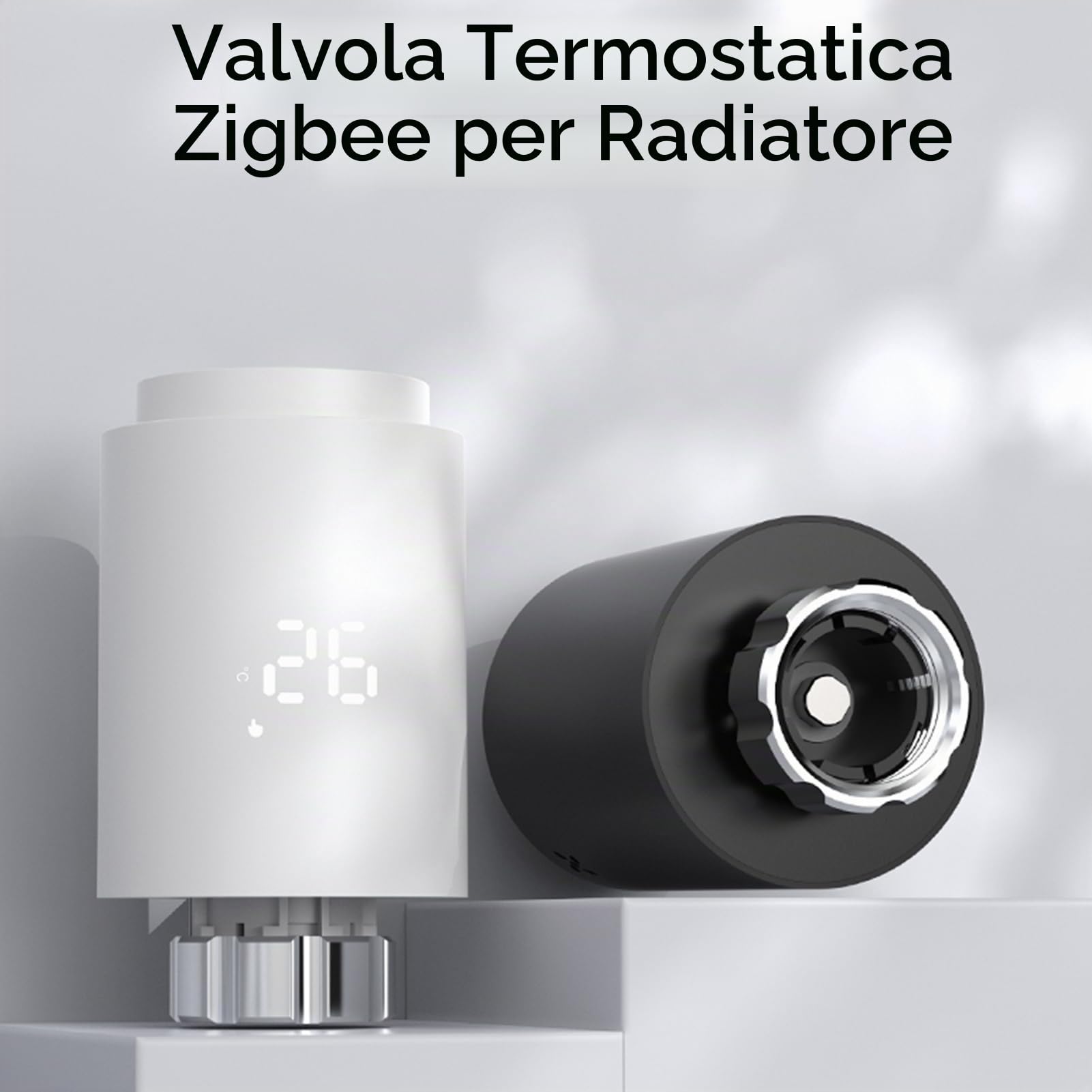 docooler Termostato Intelligente per radiatore Valvola intelligente del radiatore Valvola termostatica intelligente Display a LED che supporta l'app mobile di controllo del radiatore