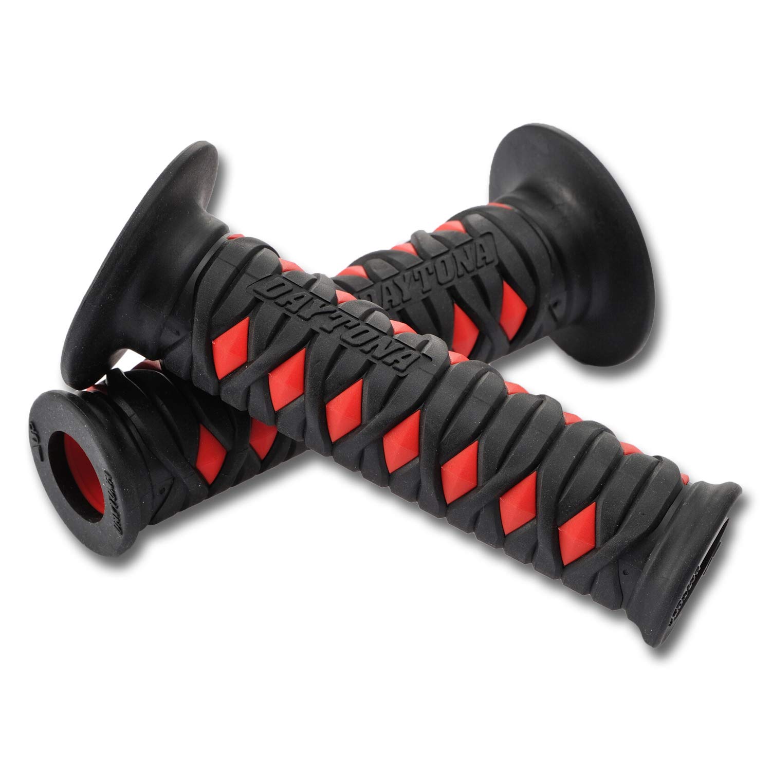 DAYTONA Universal 7/8" Motorcycle Handlebar Grips for Premium Comfort Rides (Katana) (Black)