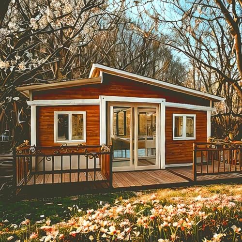 20ft 30ft 40ft Prefab Tiny House for Sale Expandable Mobile Home Foldable Steel Frame Design Prefabricated Container House Villa Vacation Hotel Apartment with 2-3 Bedroom Full Bathroom & Kitchen