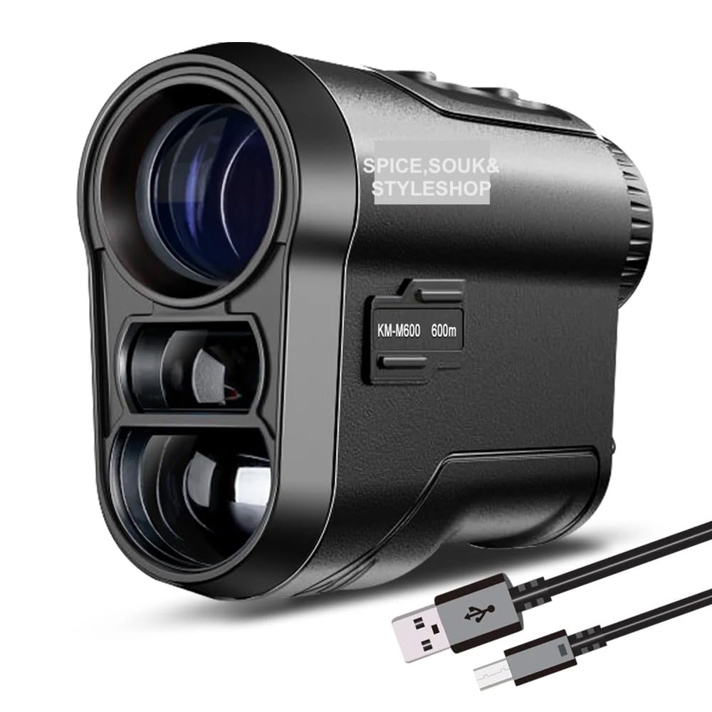 Télémètre laser de golf de 600 m avec verrouillage du drapeau pour monoculaire de chasse camouflage de 1000 m (noir)