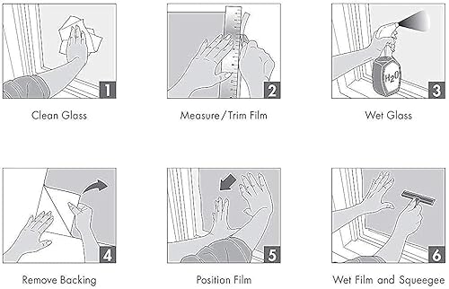 Miniatura 8 de Lámina decorativa para ventana, vitral, esmerilada, película de privacidad para ventana, adherencia estática, extraíble, para el hogar, baño,