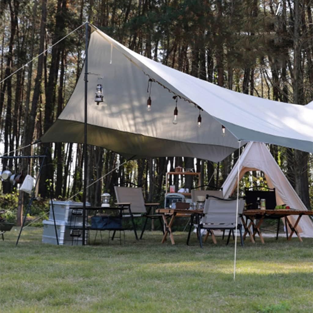 Tent Tarp Camping Tarp Sun Canopy Outdoor Waterproof Sun Shade Camping Picnic Portable Canopy Tent Tent Tarp (Color : B)
