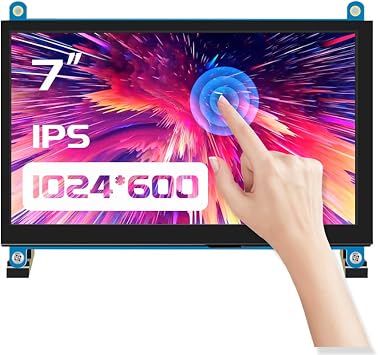 WSVGA high-Definition Resolution 7-inch HDMI Monitor 1024 * 600 Full View Module Suitable for Computers, RPI, Orange Pie, Banana Pie and Other Development Boards