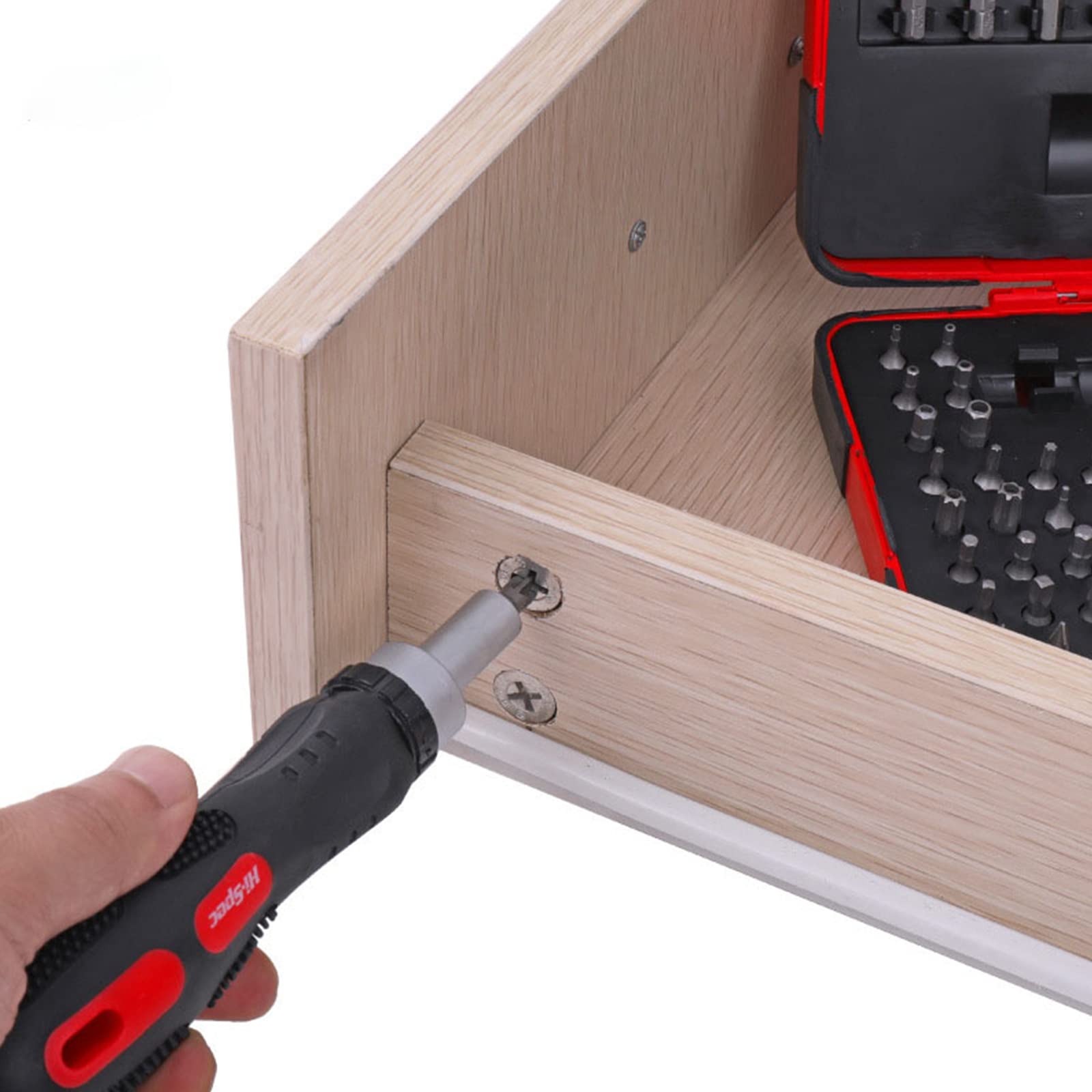 Set di Punte per cacciavite Multifunzione da 101 Pezzi 1/4" 6,35 mm per la Manutenzione Domestica Quotidiana Accessori per Utensili elettrici Set di cacciaviti con custo