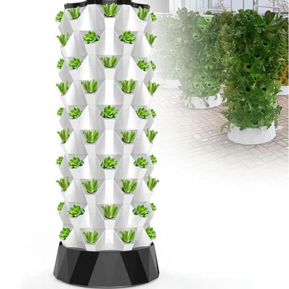 Hydroponic Tower,Hydroponic Grow Kit with Hydro Pump,Garden Hydroculture Growing, Vertical Tower for,Fruits,Vegetables (6Floors)