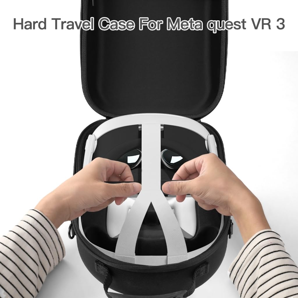 Étui de transport de voyage pour lunettes Quest 3 VR et manettes de casque de jeu