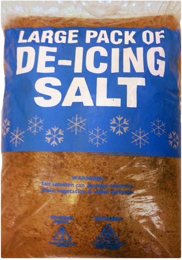 Brown Rock Salt/Grit for ice, snow, melting 23kg Bag Amazon.co.uk