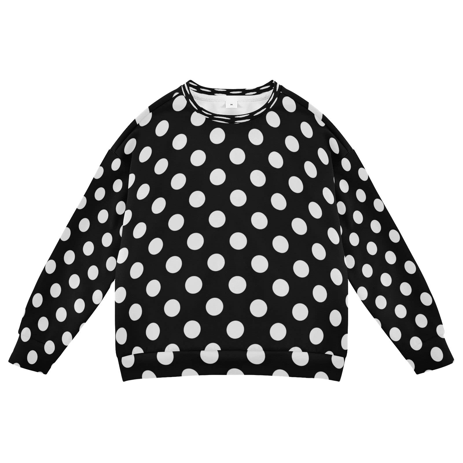 Black White Polka Dots Boy Girl Sweatshirt Ans Dotsloevner LONG