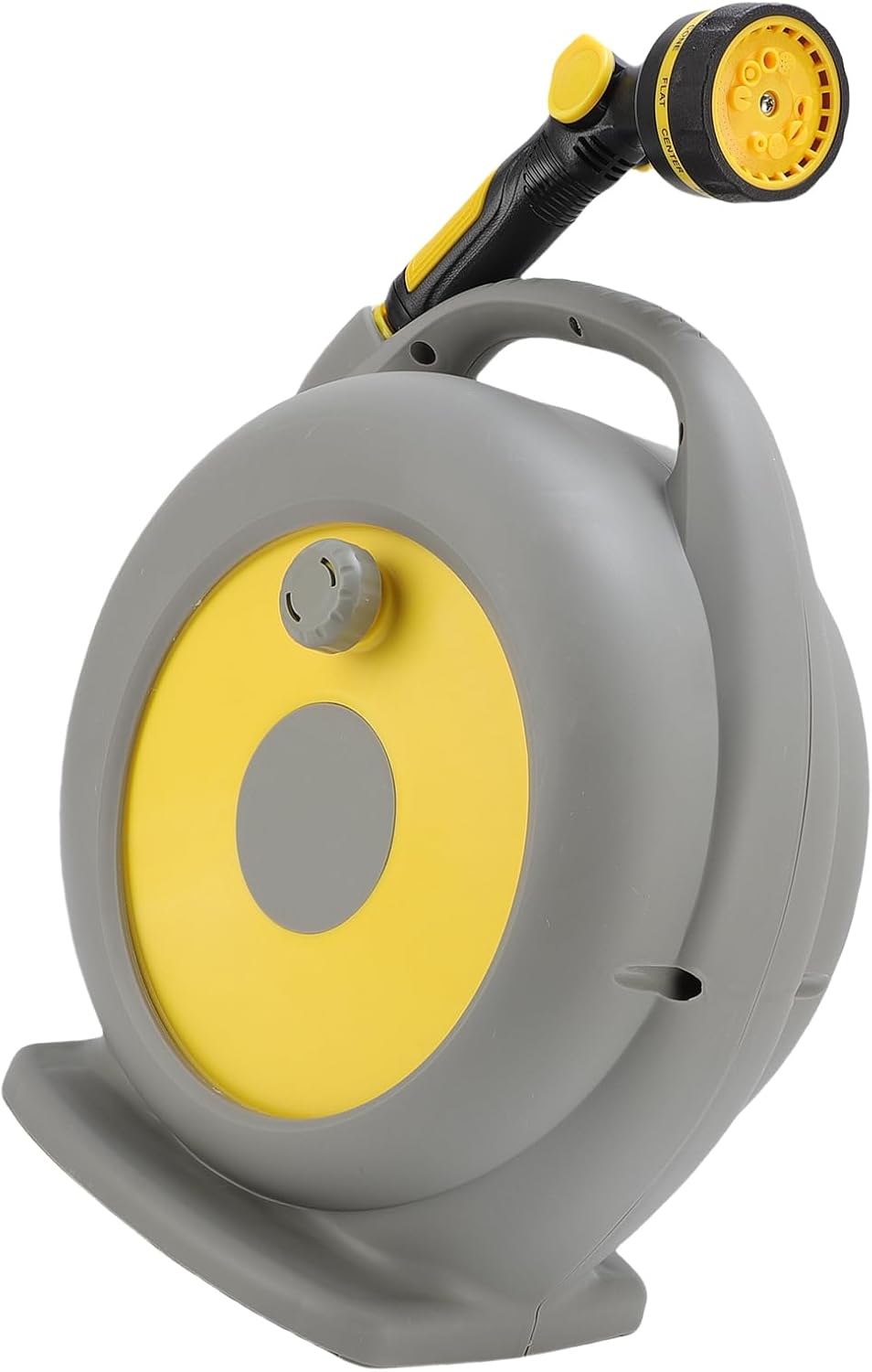 Garden Hose Reel, Plastic Retractable Hose Drum for Watering Lawn, Car Washing, Pet Bathing, 39x30cm