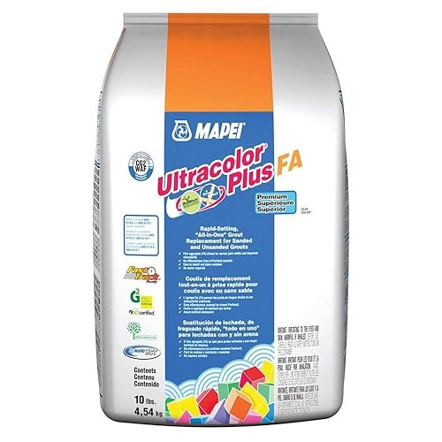 MAPEI Ultracolor Plus FA - Lechada en polvo, 10 libras/bolsa, (38 avalancha)