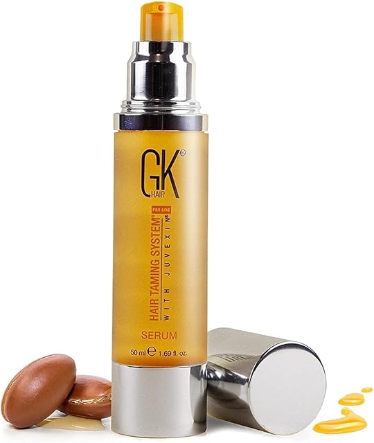 GK HAIR Global Keratin 100% Organic Argan Oil Anti Frizz Hair Serum (1.69 Fl Oz/50ml) Styling Smoothing Strengthening Hydrating & Nourishing Heat Protection Shine Frizz Control Dry Damage Hair Repair