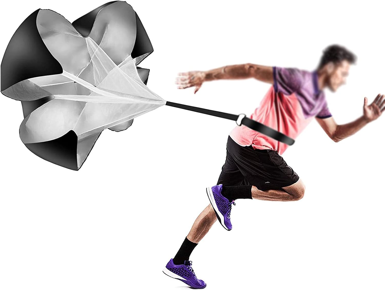 Resistance Parachute Running Parachute, Speed Resistance Training Parachute Equipment with Adjustable Belt, Fitness Explosive Power Training Tool