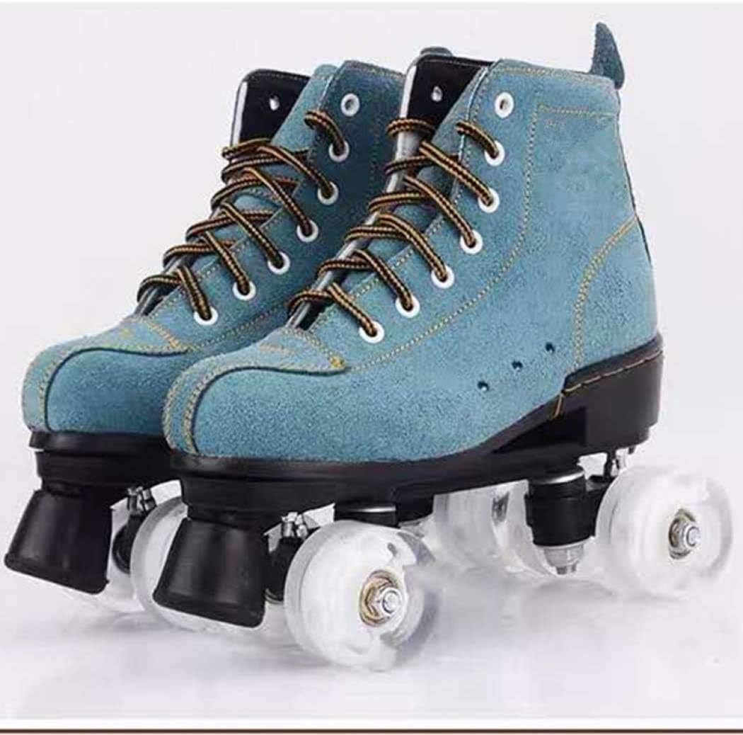 Detigsia Skates Women's Classic Roller Skates - Premium Shiny Roller Skates for Women Men Adults, 4 Wheel Roller Skates for Girls Unisex with Carry Bag
