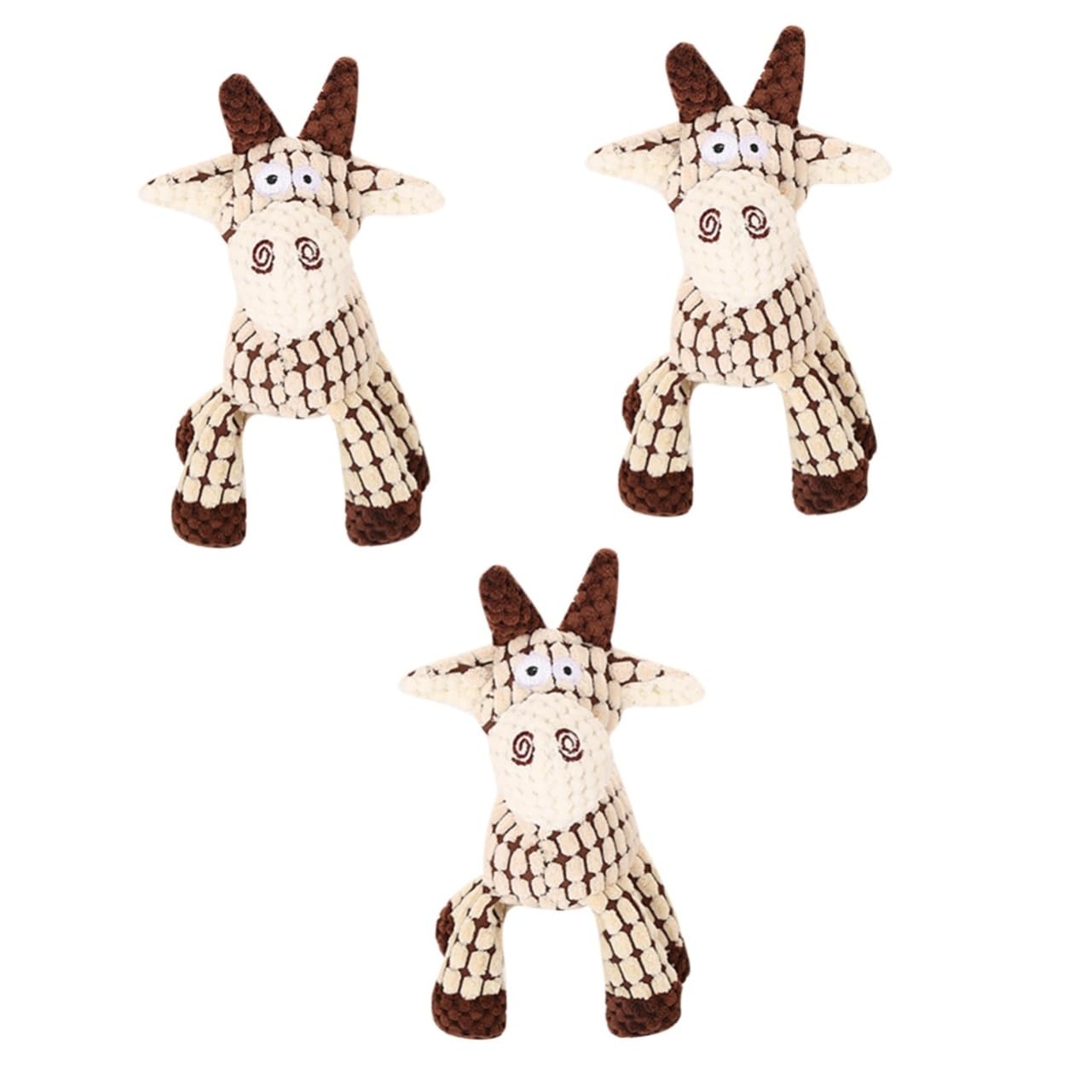 BESPORTBLE 3 Piezas Juguete de Peluche para Mascotas Juguete de Peluche para Perros Juguetes para Masticar Cachorros Juguetes para Perros pequeños Juguete Indestructible morder Burro