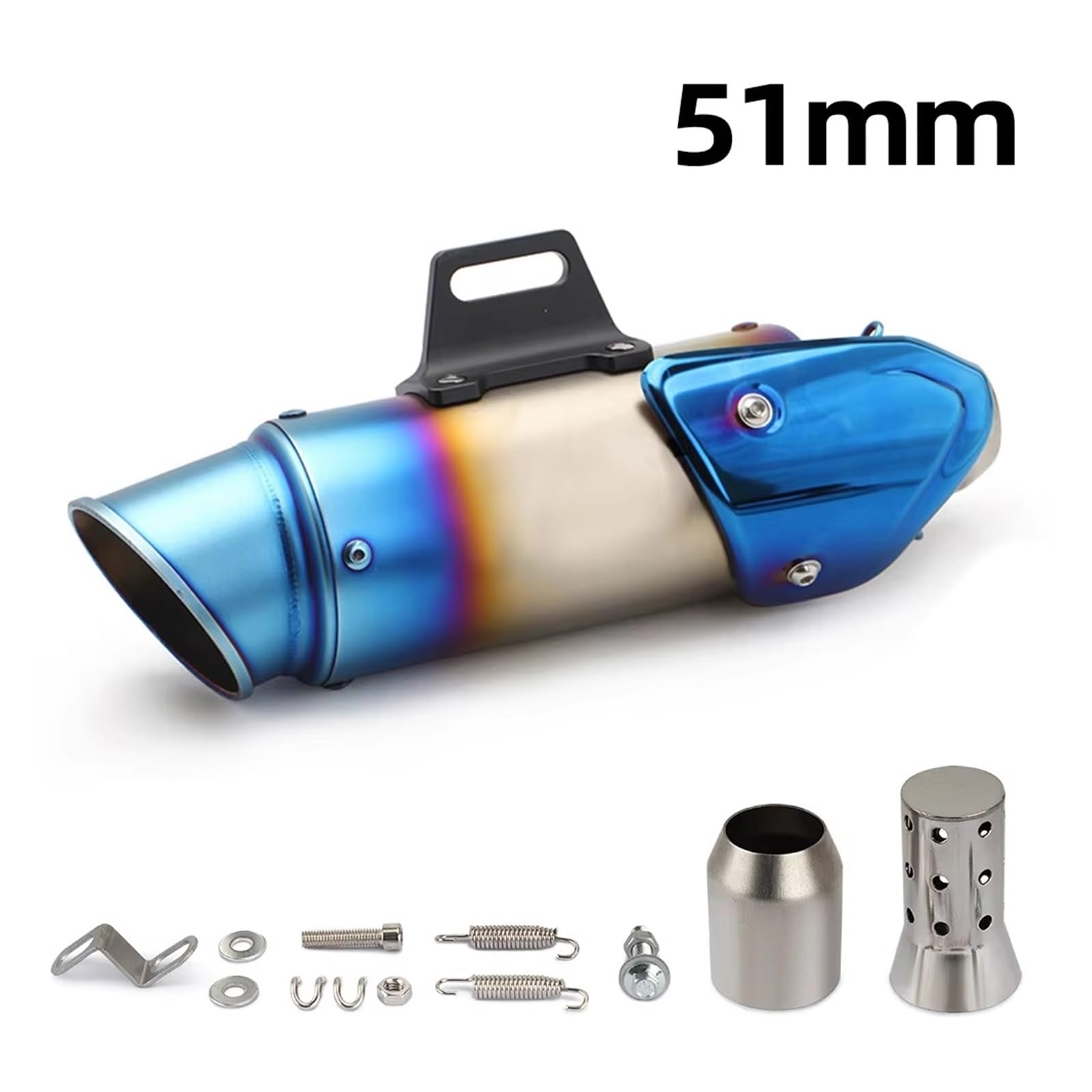 silencioso escape moto Para R125 Para MT15 Para NINJA250 GSXS125 | Para GPR150 Para CBR150R Para TNT125 Silenciador escape universal para motocicleta 51 mm con cubierta y DB Killer(C)
