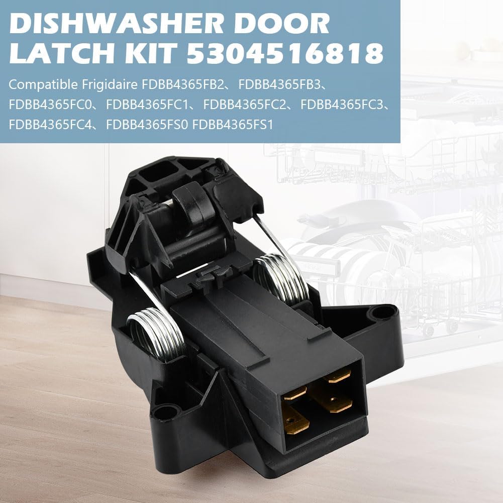 5304516818 Dishwasher Door Latch & Door Switch, Compatible with Frigi-daire Dishwasher Doors Replaces 5304525218 154543901 154758101 154543901 154722401