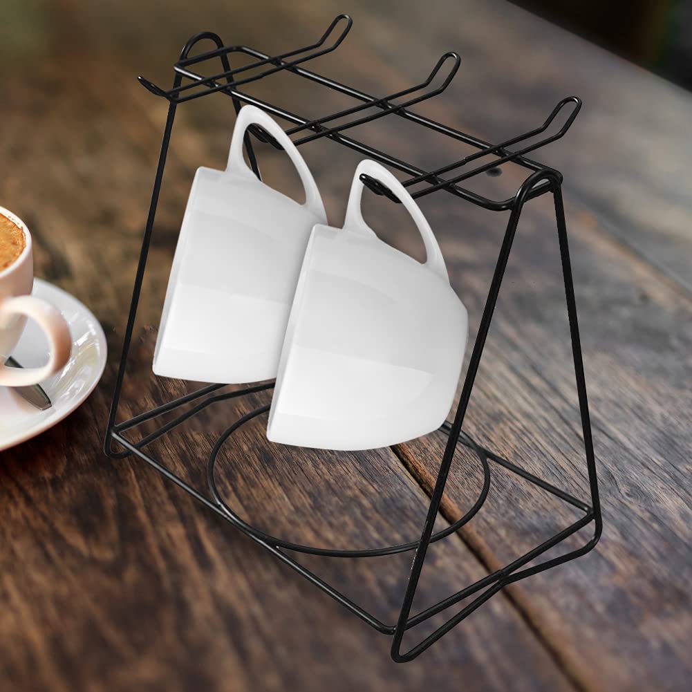 Lot De 3 Porte-Tasses Sous Placard - 12 Crochets Noirs En Forme W, Rangement Gain De Place Pour Tasses Et Ustensiles Cuisine