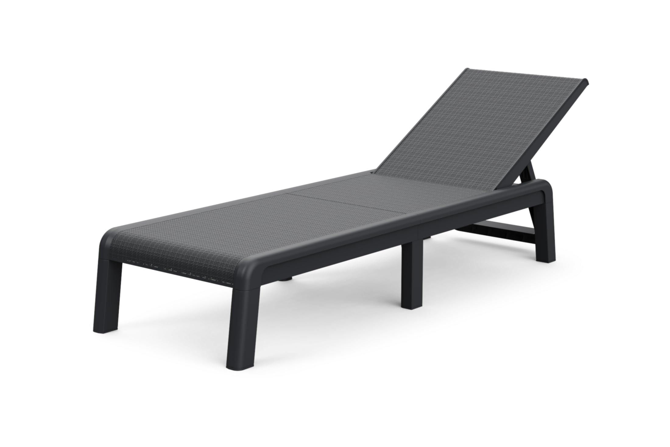 Keter Palma-Tumbona de Jardín Plegable, para Exterior terrazas, Patios, Jardines, 4 Posiciones, Color Grafito, Palma