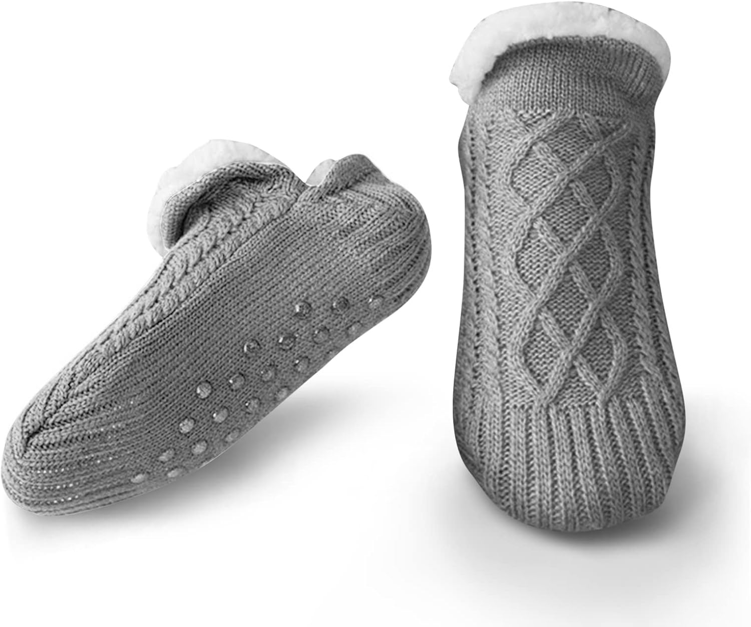 Chaussettes Antidérapantes Chaudes D'Hiver Litthing - Chaussons Tricotés Épais Pour Maison Homme Femme