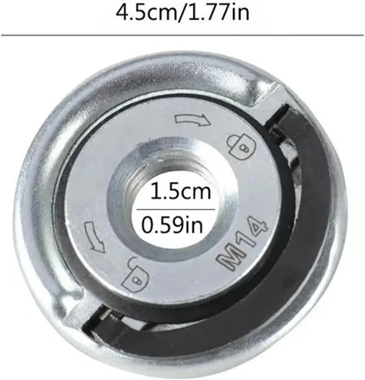 2PCS Angle Grinding Tool Flange Nut, M14 Angle Grinder Locking Retaining Flange Nut - Quick Clamping Replacement Part