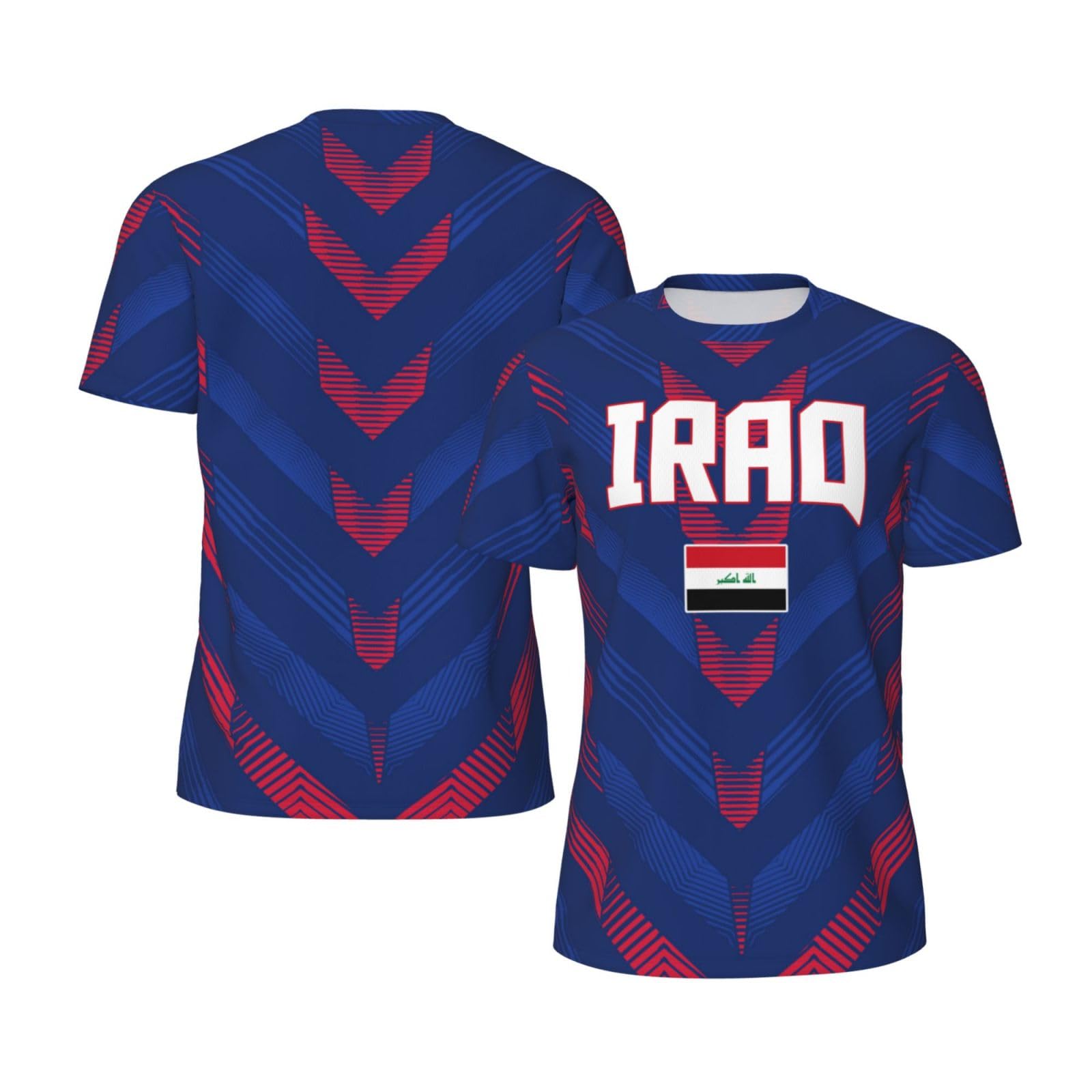 DABOYOZHZH Iraq Flag Cool Iraqans (65) Sports Jersey Mesh T-Shirt 3D Print for Running Cycling Soccer Tennis Fitness Climbing Shirts