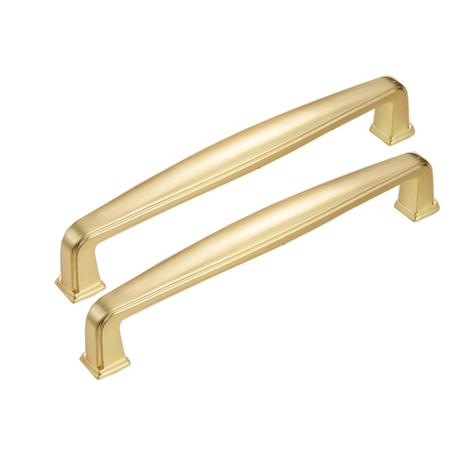 VOPLIVAT Kitchen Cupboard Handles, Bow Handle Wardrobe Handles 2 Pcs Golden Multiple Sizes Kitchen Cabinet Door Pulls(Hole Distance 160mm)