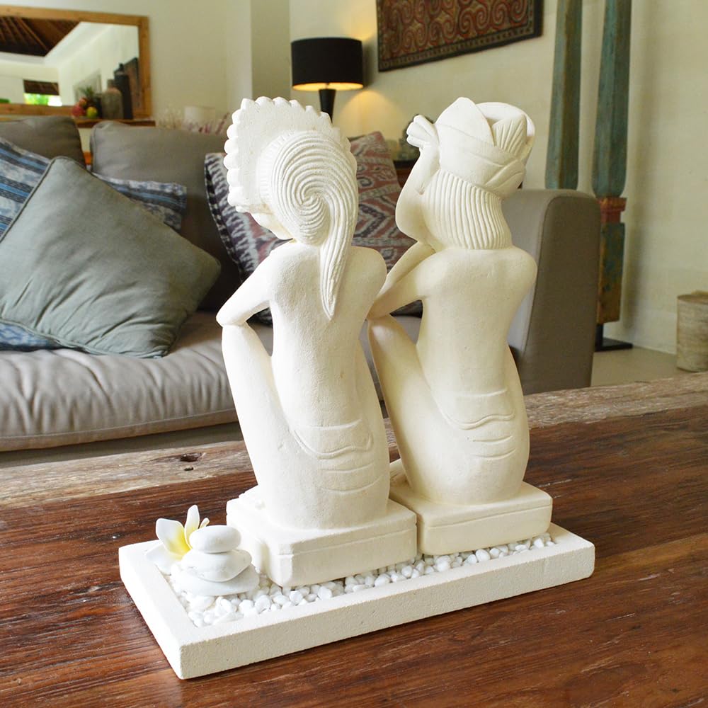 Amazon.co.jp: バリニーズ 石像 置物 オブジェ おしゃれ 石彫り