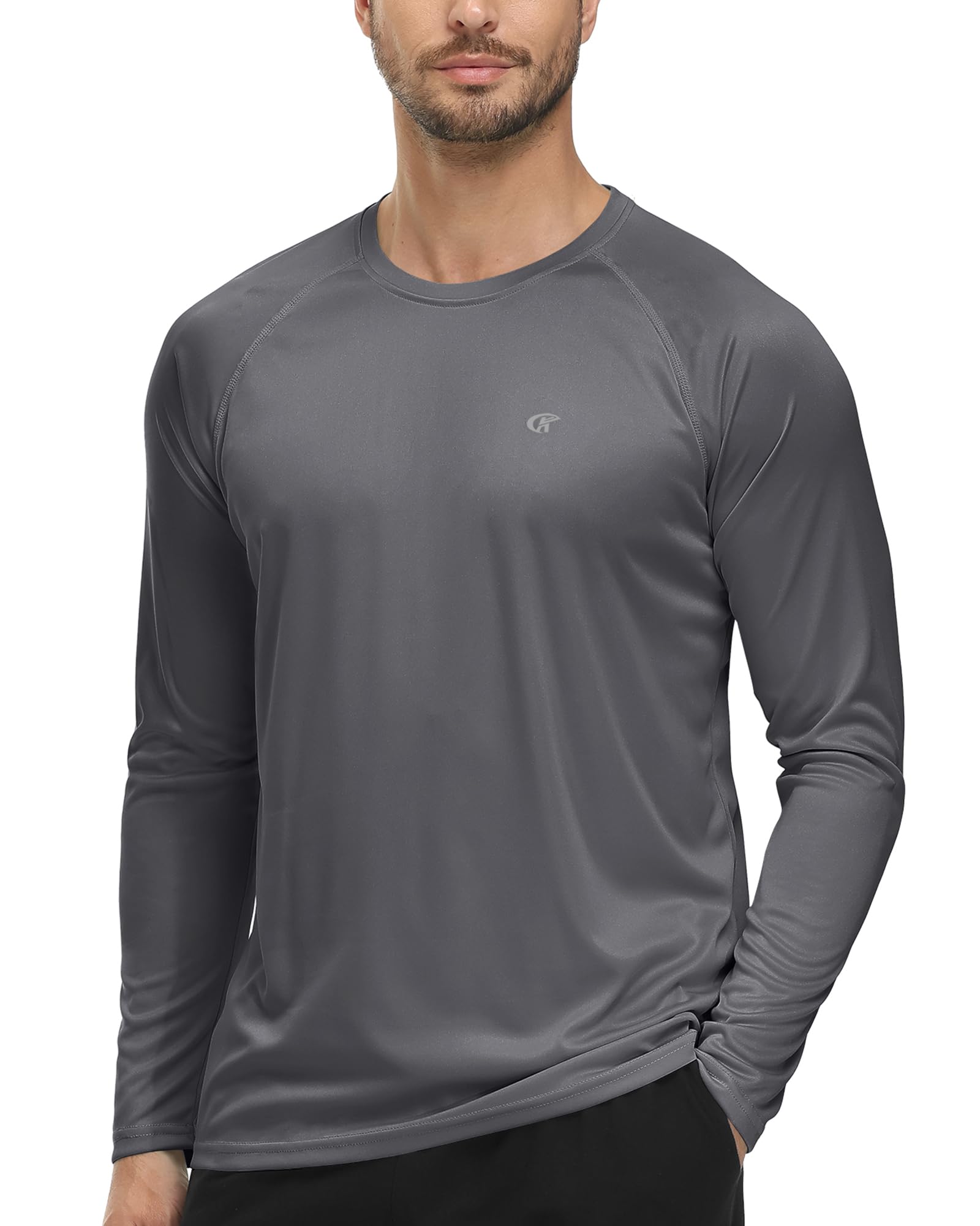 Tyhengta UV-Schutz T-Shirt Herren Langarm Shirt Sommer Strand Sonnenschutz Shirts Schnell Trocknende Rash Guard Shirts