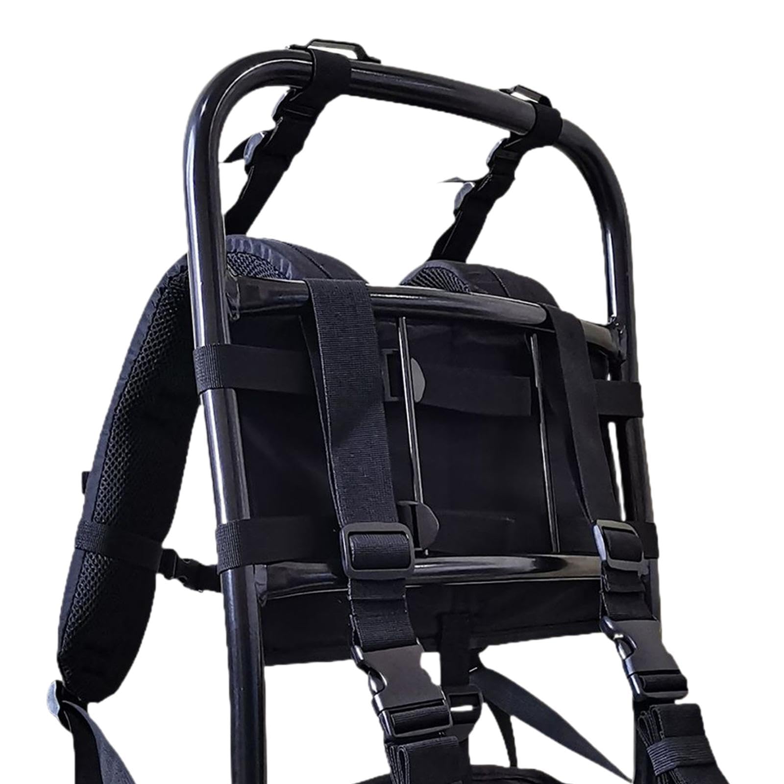 Telaio per Zaino da Trasporto Pesante 60kg Lega Alluminio Nylon Pieghevole 68x36x25cm per Escursionismo Campeggio Attrezzature Outdoor