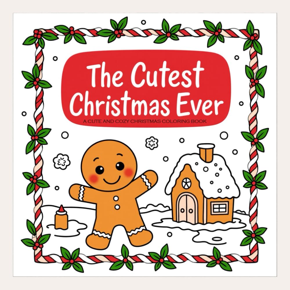 The Cutest Christmas Ever: A Cute And Cozy Christmas Coloring Book