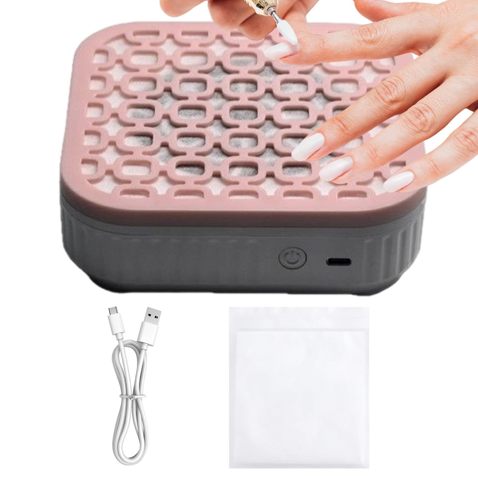 Aspirateur Ventilateur pour Ongles | Extracteur 5500 tr/min avec Filtre,2 Modes Puissant Rechargeable Pour Collecteur De Poussière D'Ongles Silencieux - Pour Débutants En Gel Vernis, Salon Et Nettoyag