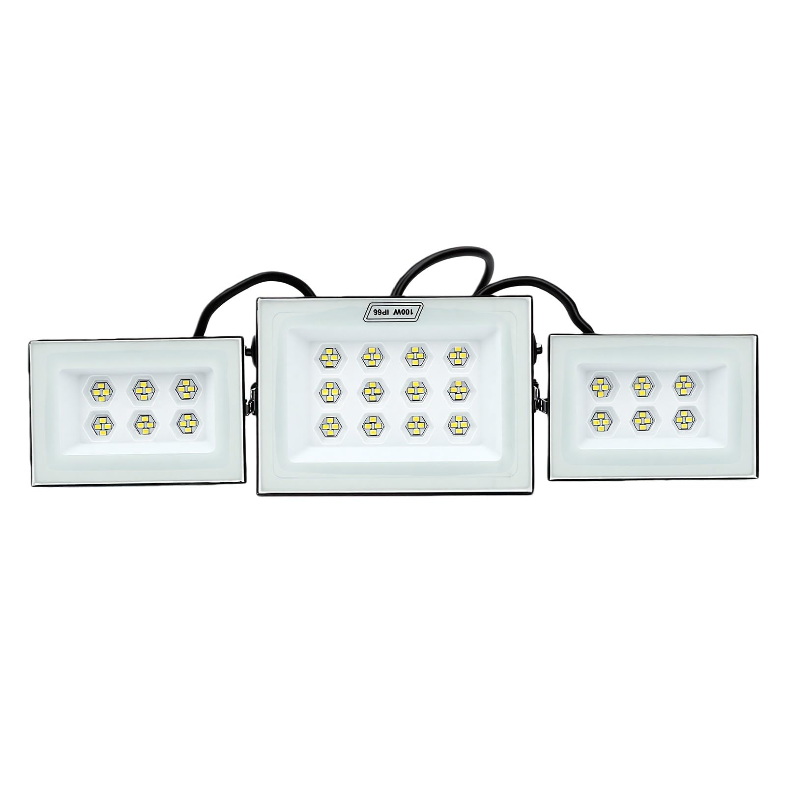 AMONIDA Reflektory LED na Zewnątrz 100 W 3 Głowice ściemnialne Indukcyjne
