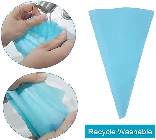 Miniatura 5 de Juego de bolsas y puntas para principiantes, kit de suministros de decoración de pasteles para hornear con bolsas de pastelería y puntas, puntas de