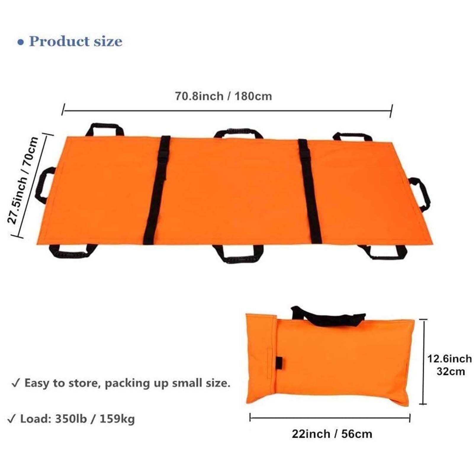 Emergency Stretcher Camilla De Primeros Auxilios Plegable Y Flexible Con 8 Asas, Camilla De Emergencia Portátil De Lona Reforzada, Ideal Para Evacuación De Personas Y Animales(180 * 70cm)